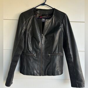 Sinequanone Black Sheep Skin Leather Jacket